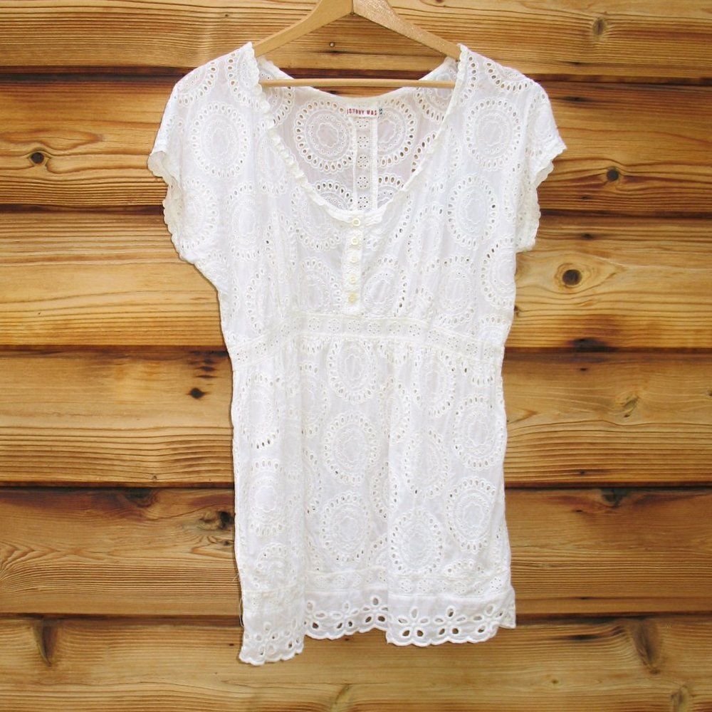 Johnny Was White Top Blouse